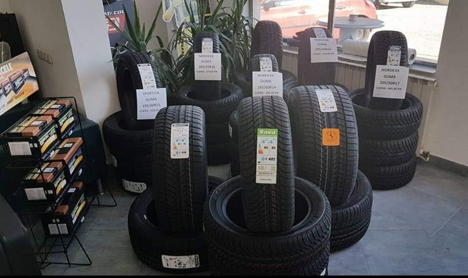 Automobilske gume u vulkanizacijskom prostoru Autoservisa Patria